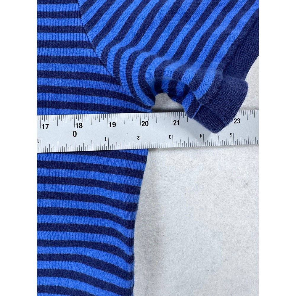 Polo Ralph Lauren Mens Trim Fit Striped‎ Polo Shirt Blue Red Pony Large L - Picture 6 of 7